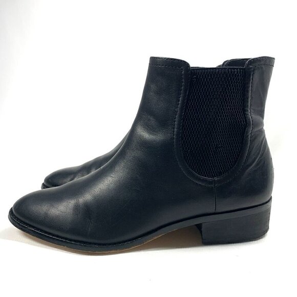 Karl Lagerfeld Mirla Chelsea Boots Black Leather Pointed Toe Pull On Size 8 - Picture 3 of 13